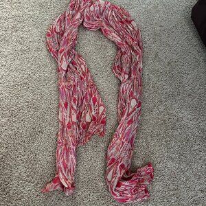 Pink and Red Lightweight Scarf